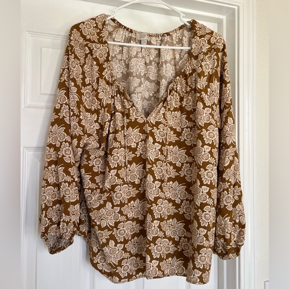 LOFT floral blouse